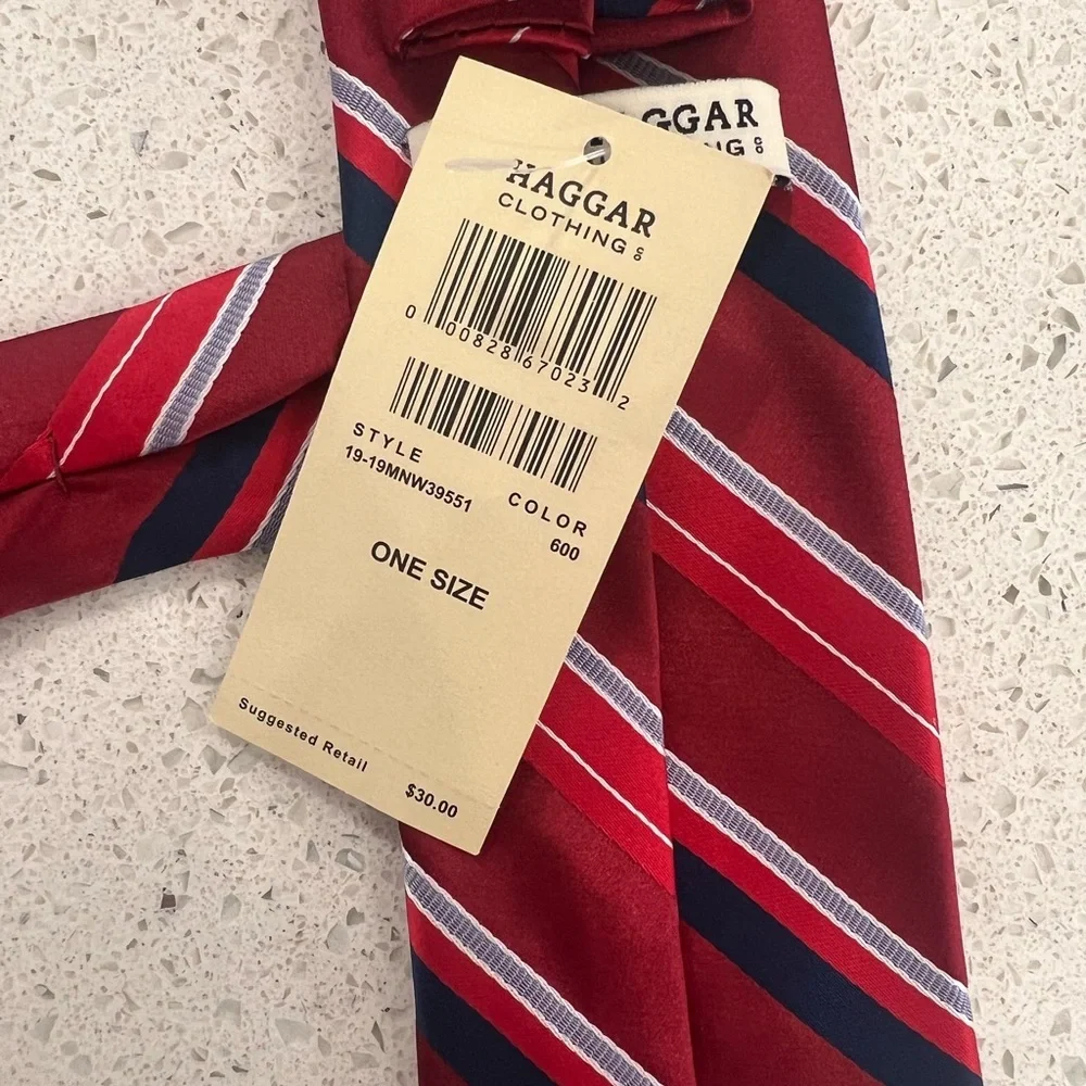 NWT Men's Haggar Premium Neckwear Polyester Neck Tie